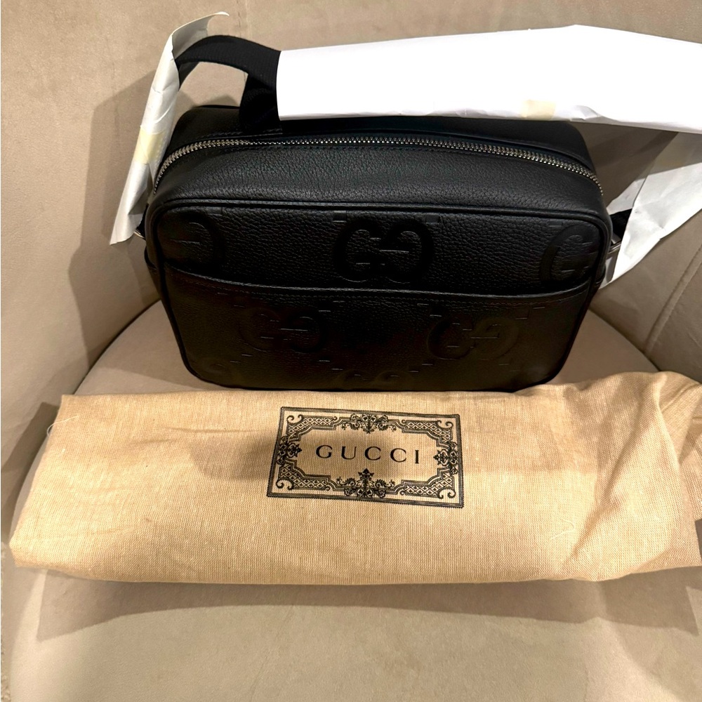 Gucci Black Leather Men's Bag